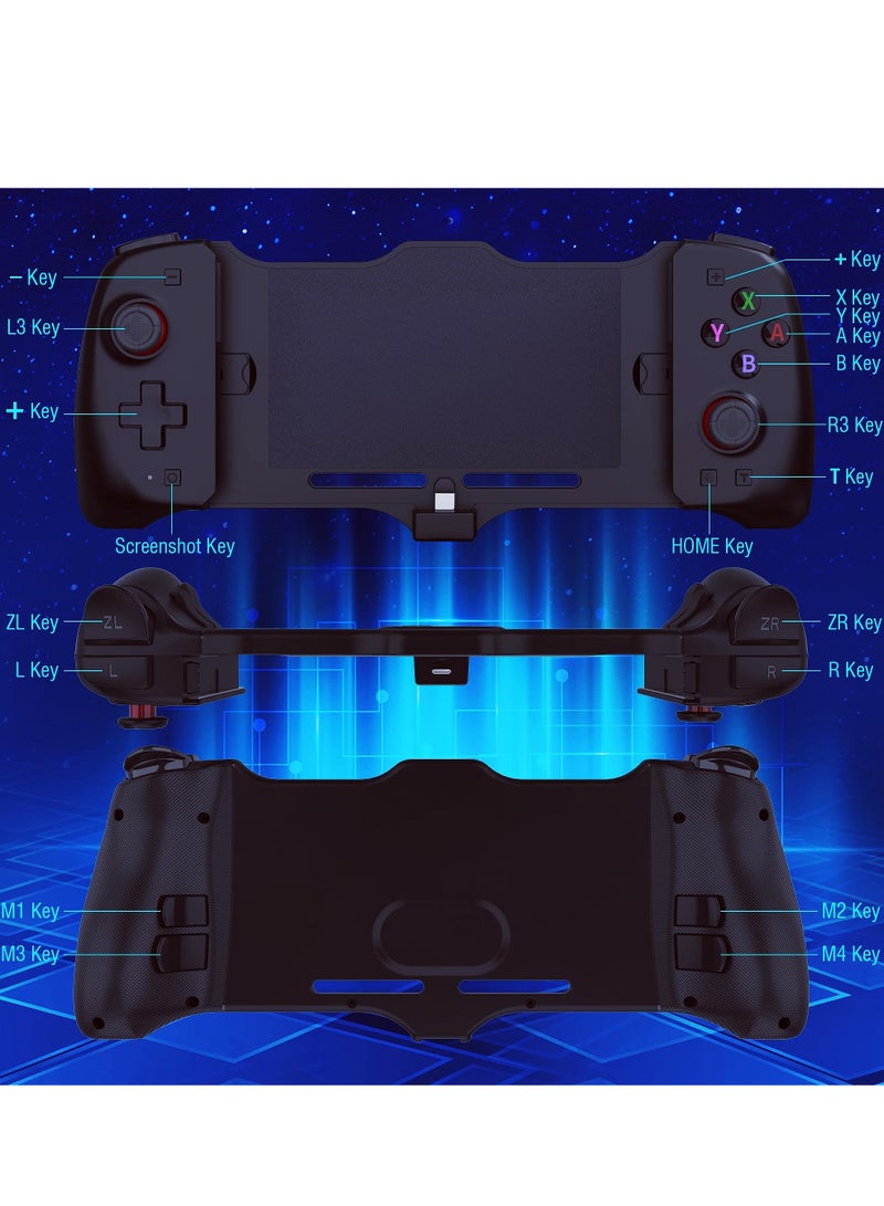 KASTWAVE Switch Controller for Switch/OLED,One-Piece Joypad Controller Replacement for Switch Pro Controller,Ergonomic Switch Controller is Programmable,TURBO,Dual Vibration,6-Axis Gyro,Screenshot(BLACK)  - Image 2