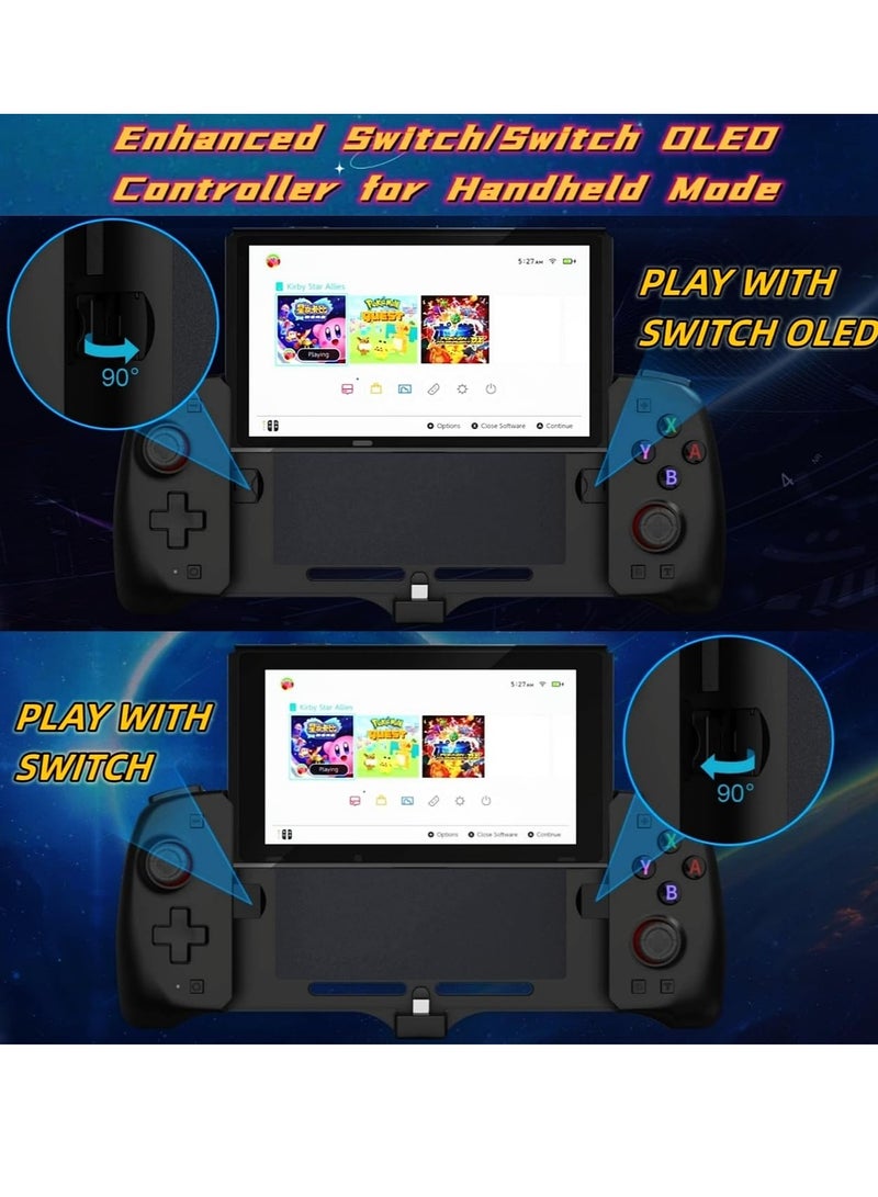 KASTWAVE Switch Controller for Switch/OLED,One-Piece Joypad Controller Replacement for Switch Pro Controller,Ergonomic Switch Controller is Programmable,TURBO,Dual Vibration,6-Axis Gyro,Screenshot(BLACK)  - Image 3