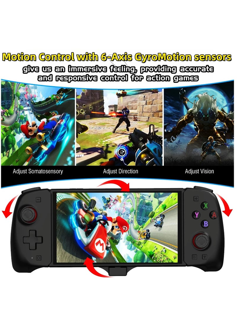 Switch Controller for Switch/OLED,One-Piece Joypad Controller Replacement for Switch Pro Controller,Ergonomic Switch Controller is Programmable,TURBO,Dual Vibration,6-Axis Gyro,Screenshot(BLACK)