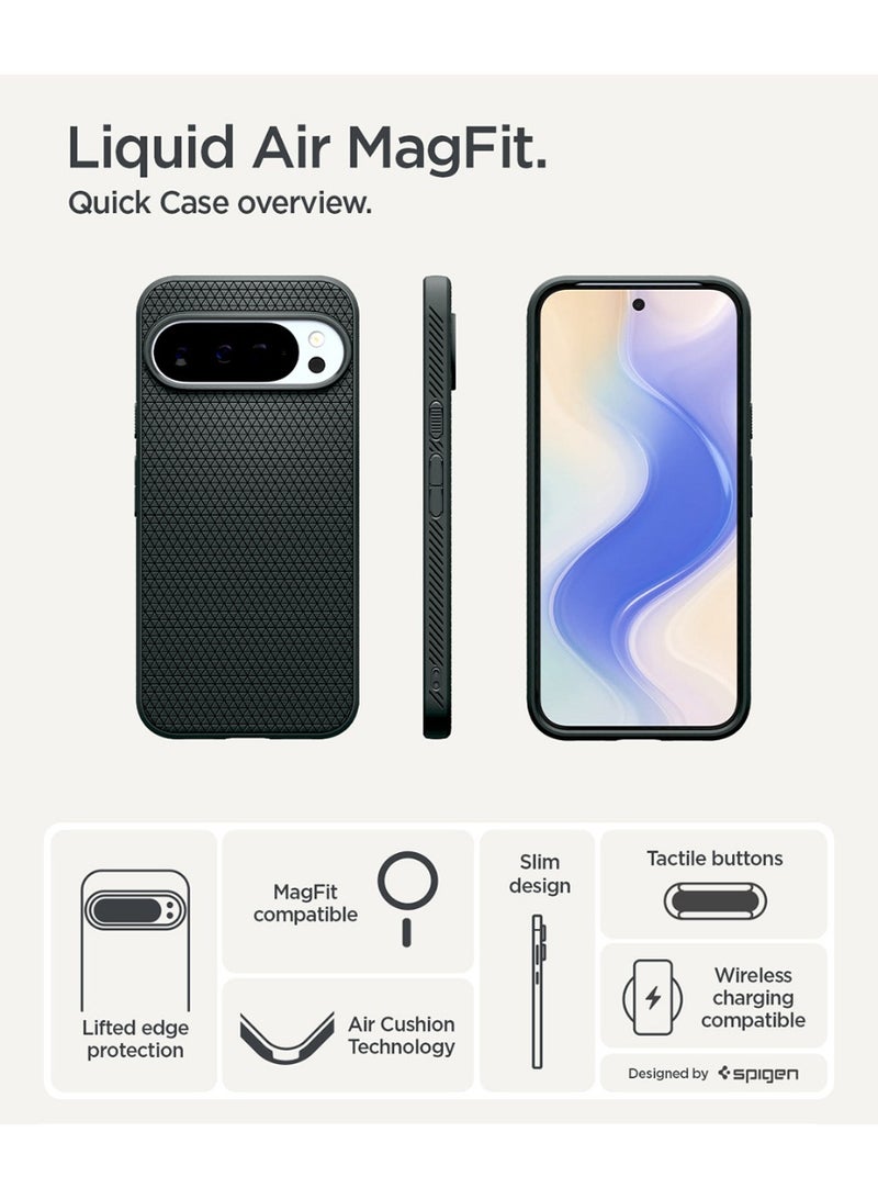 Spigen Liquid Air MagFit Google Pixel 10 Pro XL Case Cover [Pixelsnap and MagSafe compatible] - Abyss Green - Image 3