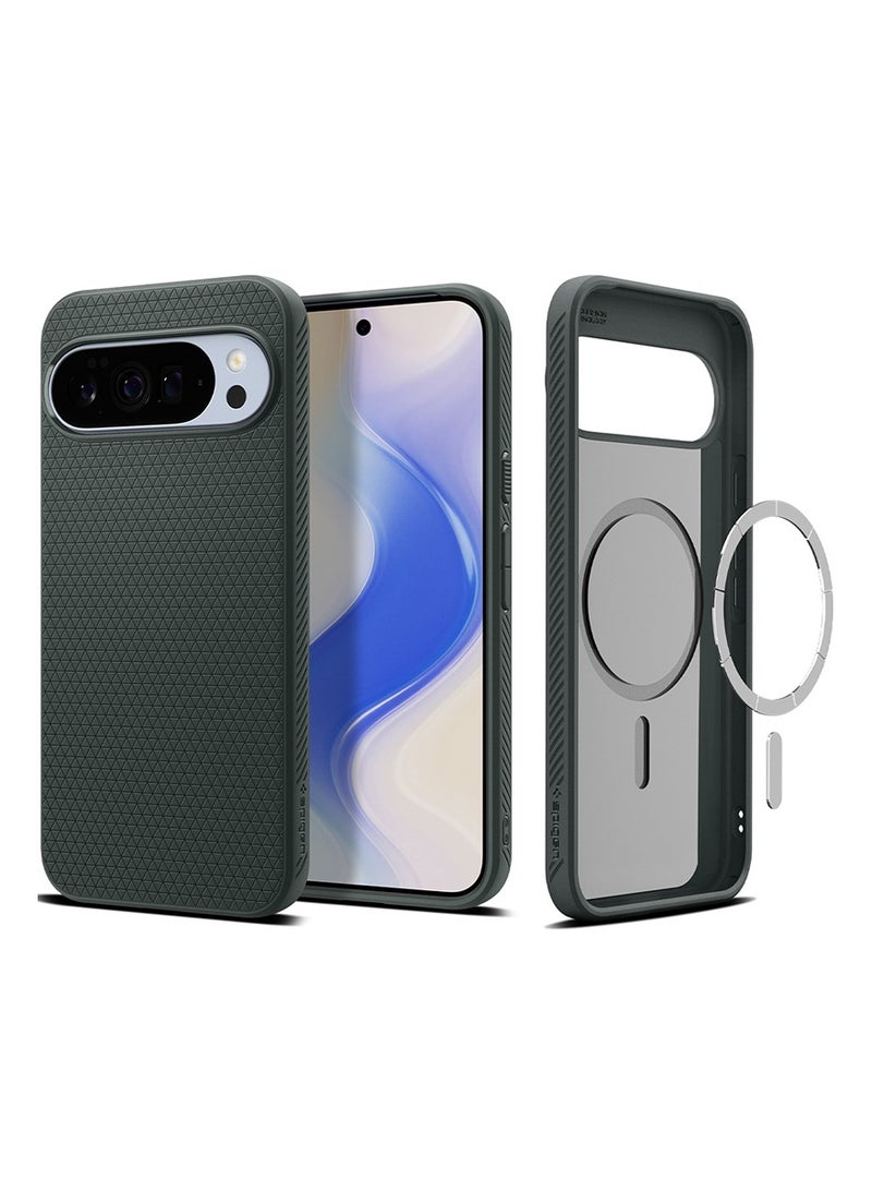 Spigen Liquid Air MagFit Google Pixel 10 Pro XL Case Cover [Pixelsnap and MagSafe compatible] - Abyss Green - Image 1
