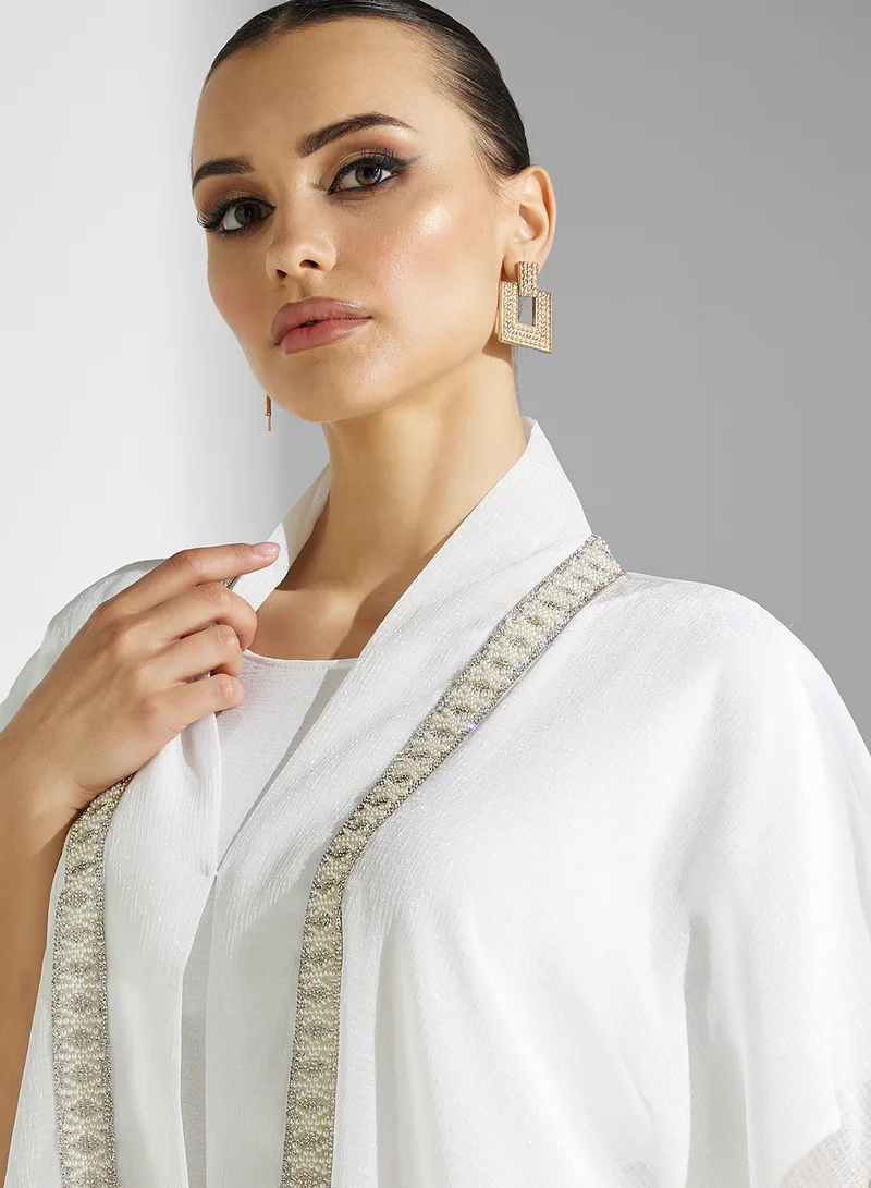 hayas closet V-Neck Cape Sleeve Abaya