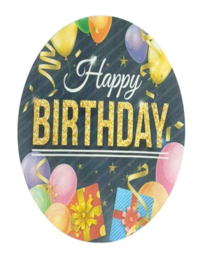 Dekora, Edible Happy Birthday Cake Decorations, Edible Cake Toppers Decoration for Birthday, Happy Birthday Image Sheet for DIY Cake Decorating, 7.8-Inch Round Wafer Paper, Sugar-Free - Image 3