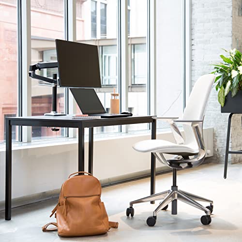 Ergotron – LX Monitor Arm, Single Monitor Desk Mount – fits Flat Curved Ultrawide Computer Monitors up to 34 Inches, 7 to 25 lbs, VESA 75x75mm or 100x100mm – Tall Pole, Polished Aluminum - Image 5