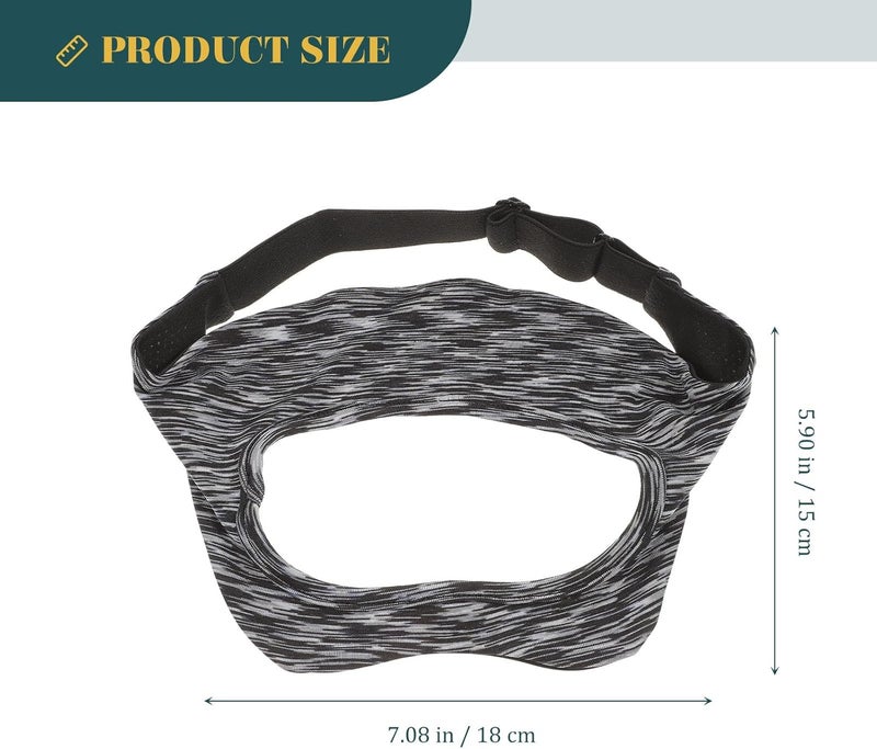 Housoutil Adjustable Vr Headset Eye Padding Sweat-Absorbent Breathable Cover for Adults, Quick- -Grey Vr Accessory - Image 2