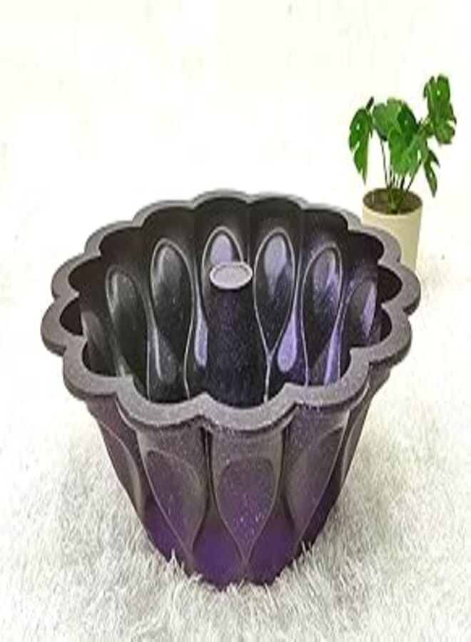 Turkish Granite Flower Cake Mold 25Cm Mauve