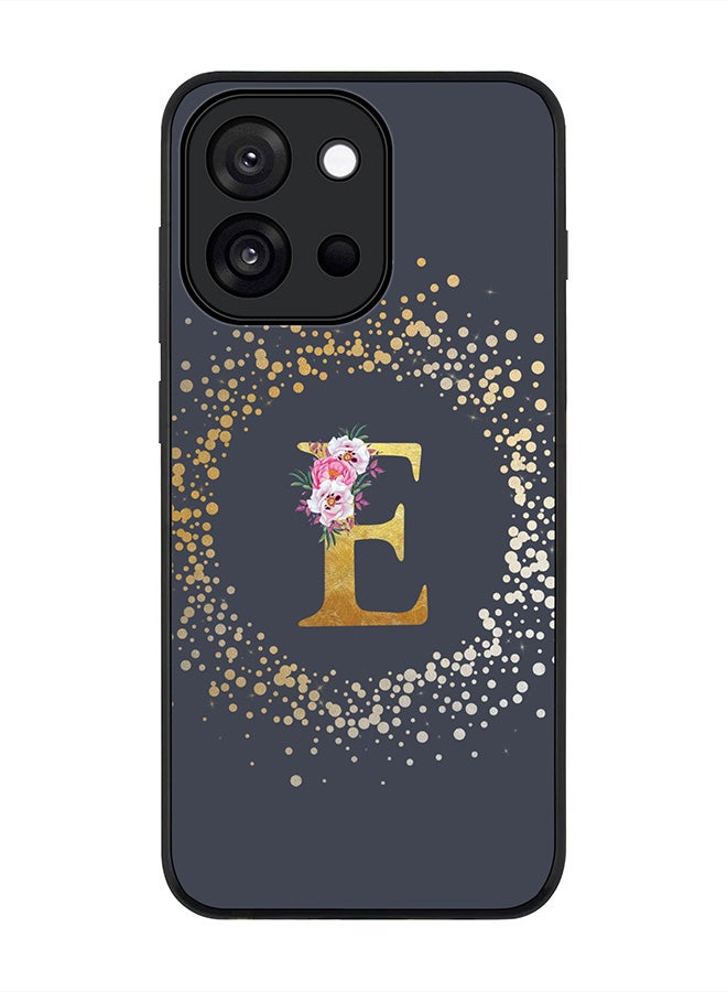 Stylizedd For OnePlus 13s / 13T Case,Slim fit Camera Protection, Shockproof Thin Phone cover  - Custom Monogram Floral - E  (Grey )
