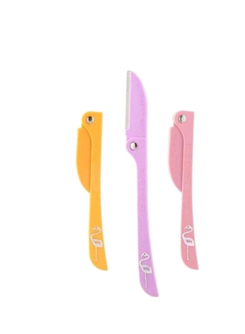 فيذر ماكينة حلاقة فلامينجو للسيدات مكونة من 3 قطع لشعر الوجه والجس