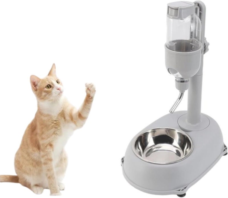 klarako Pet Water Dispenser, 500ml Multifunctional Dog Standing Water Bottle Stand Bowl Detachable Height Adjustable Pet Automatic Standing Water Feeder - Image 1