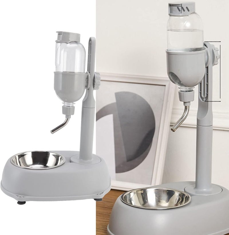 klarako Pet Water Dispenser, 500ml Multifunctional Dog Standing Water Bottle Stand Bowl Detachable Height Adjustable Pet Automatic Standing Water Feeder - Image 4