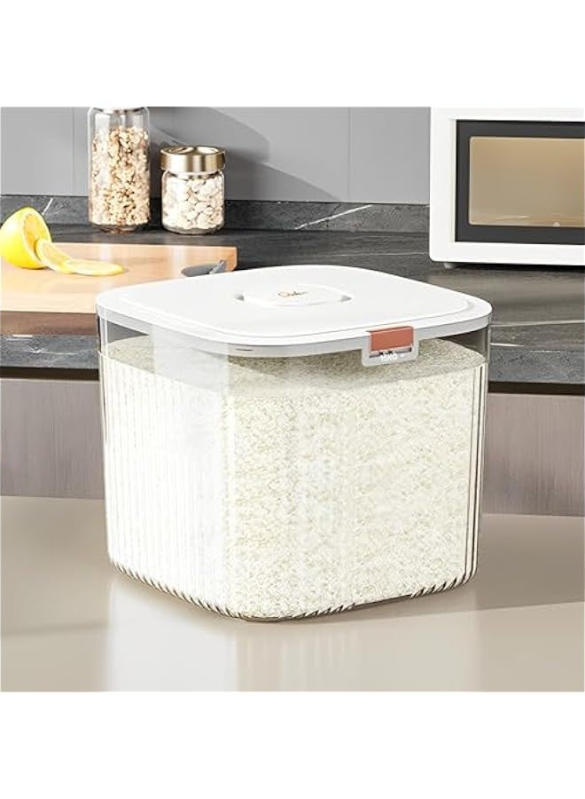 Beauenty Rice Storage Container,Large Food Storage Bin for Kitchen with Sealing Lid,Pet Food Dispenser,Versatile Pantry Organizer for Rice Grains Flour Cereal Pet Food (10kg) - Image 1