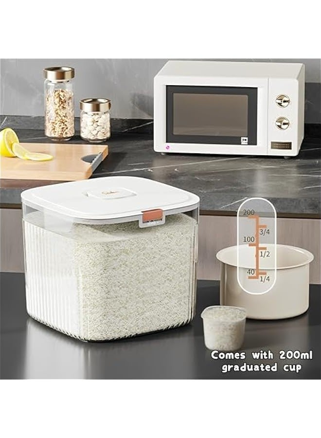 Beauenty Rice Storage Container,Large Food Storage Bin for Kitchen with Sealing Lid,Pet Food Dispenser,Versatile Pantry Organizer for Rice Grains Flour Cereal Pet Food (10kg) - Image 4