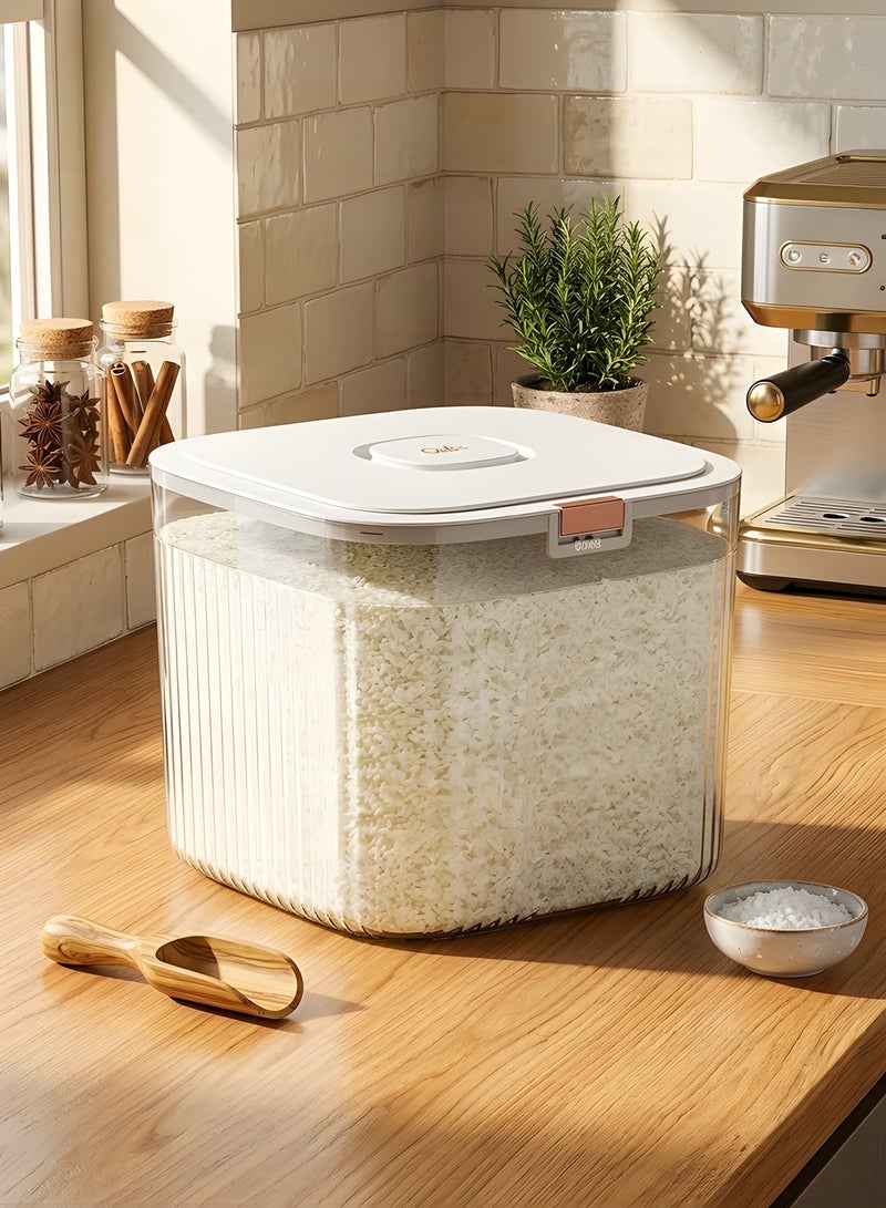 Beauenty Rice Storage Container,Large Food Storage Bin for Kitchen with Sealing Lid,Pet Food Dispenser,Versatile Pantry Organizer for Rice Grains Flour Cereal Pet Food (10kg) - Image 1