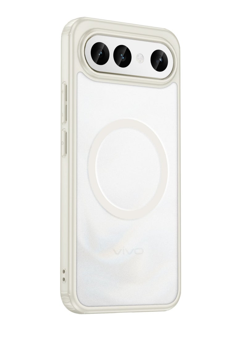 general Magnetic Case for Vivo X300 FE 5G [Support Wireless Charging] Matte Frosted Translucent Case Airbag Anti-Drop Shockproof Bumper Soft TPU Edge Hard PC Back Cover - Image 1