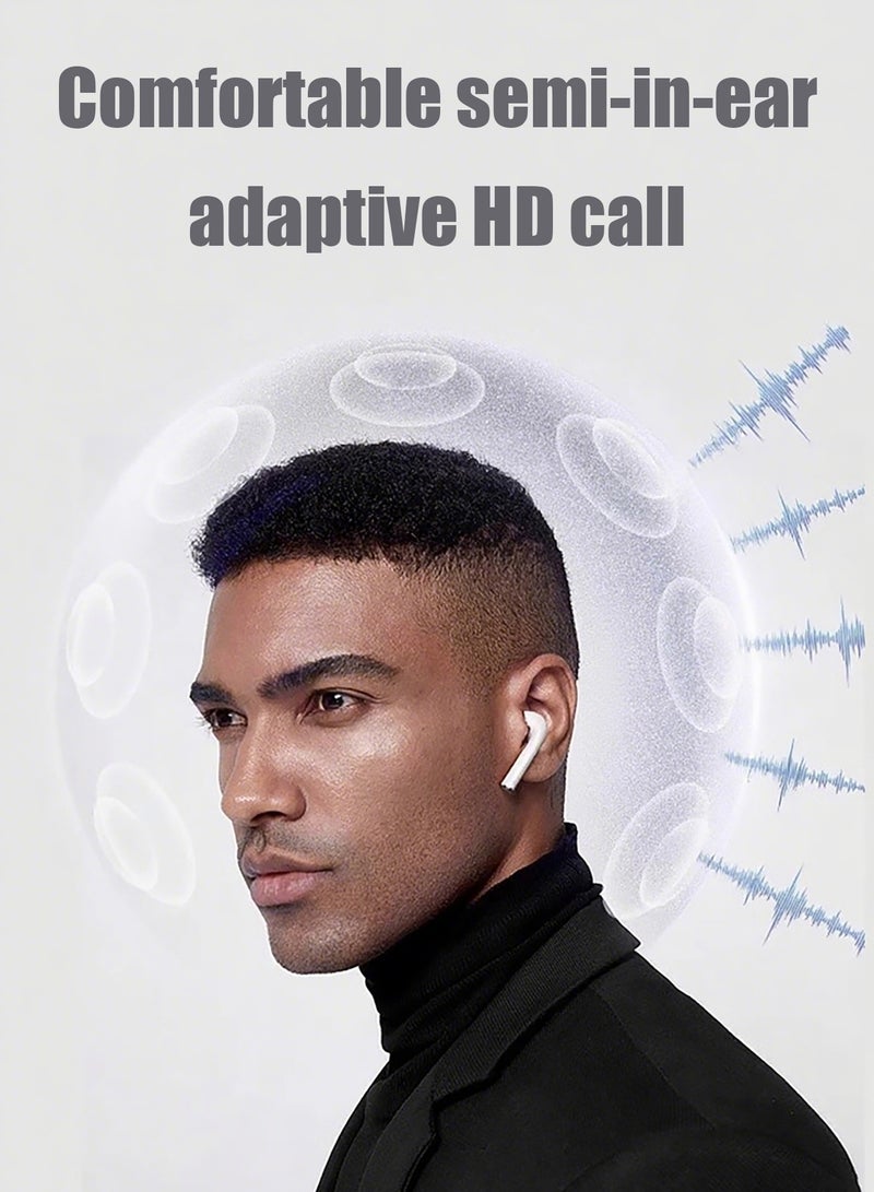 Liboer Semi In-Ear Wireless Earphones with Power Box, Standard Version White - Image 5