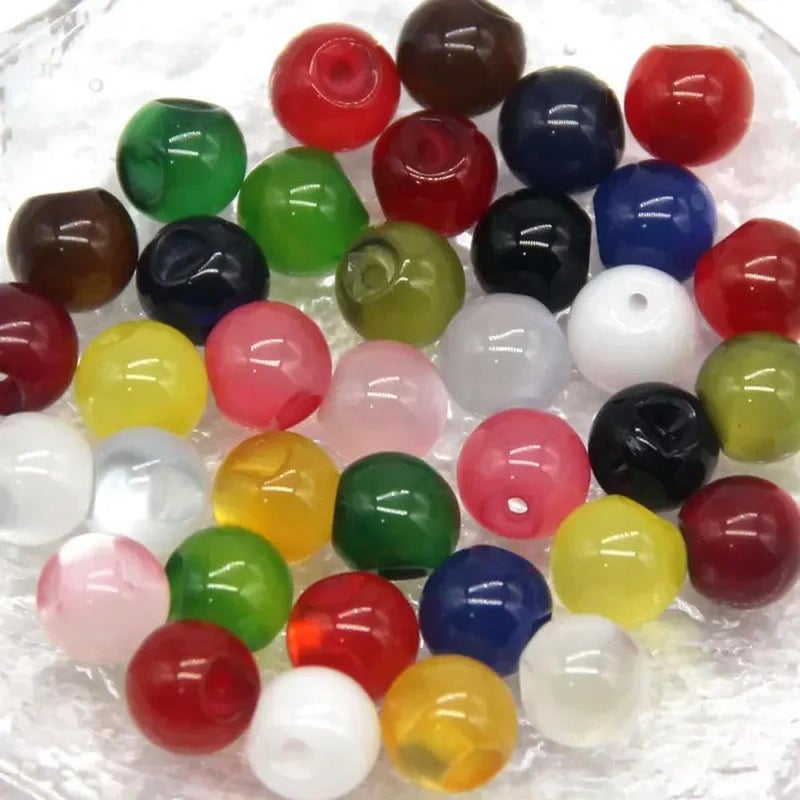 Pearl Buttons, 50pcs 11mm Colorful Cheongsam Resin Jade Pearl Buttons for Clothing Handmade Sewing Accessories(No.18) - Image 4