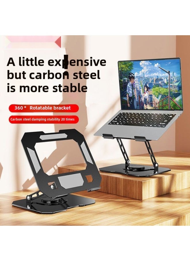 Generic 360-degree Rotatable Laptop Bracket Bracket Desktop Height Lifting Support Bracket Heat Dissipation Folding-Color:Jinglong Black [lifting And Folding/efficient Heat Dissipation] A Little Expensive But More Stable - Full Carbon Steel [rotatable/parallel Bar Support] Notebook Model  - Image 2