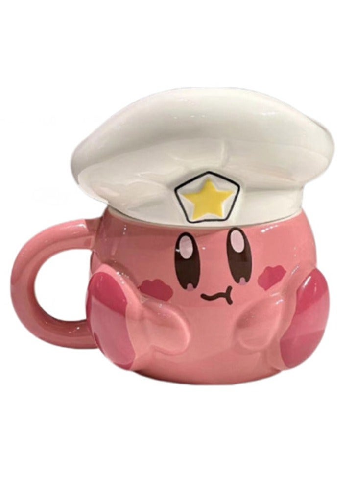 general Kirby Star Ceramic Mug Chef Navy Hat Japanese Cute Cartoon Mug High-value Girl Gift - Image 1