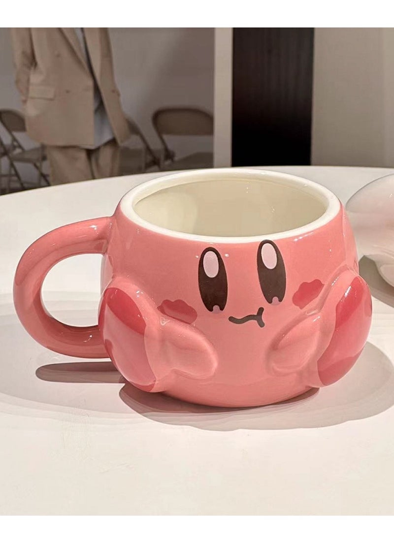 general Kirby Star Ceramic Mug Chef Navy Hat Japanese Cute Cartoon Mug High-value Girl Gift - Image 3
