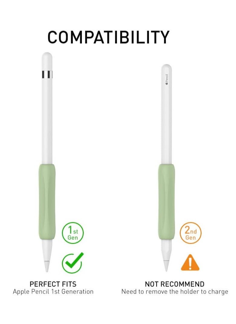 SYOSI - Pencil grip Silicone Holder Ergonomic Sleeve Accessories Compatible for Apple Pencil 1st and 2nd Generation multiple colours (6 Pack) - Image 1