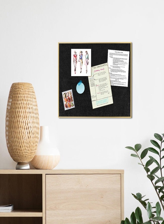 YCCYYCCY Golden Aluminum Framed Pin Board with Black Felt, Approx. 17 x 13 inches Bulletin Board with Pins, Eye Bolts, gaskets, Screws, Cork Board Alternative for Office, School and Home(AL-BK-3343) - Image 4