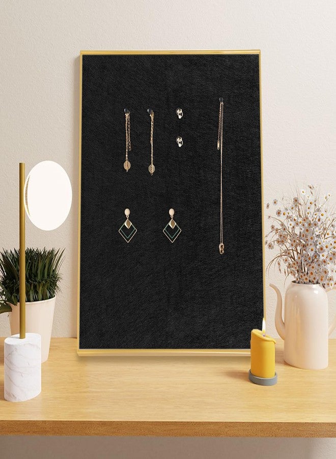 YCCYYCCY Golden Aluminum Framed Pin Board with Black Felt, Approx. 17 x 13 inches Bulletin Board with Pins, Eye Bolts, gaskets, Screws, Cork Board Alternative for Office, School and Home(AL-BK-3343) - Image 5