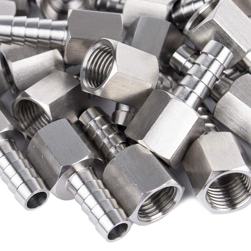 Beduan Stainless Steel 5/16"" Hose Barb To 1/4"" Female Home Brew Water Air Gas Fuel (Pack Of 3) - Image 4