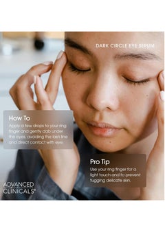 Advanced Clinicals Advanced Clinicals Dark Circle Caffeine Under Eye Serum For Face With Hyaluronic Acid Moisturizer + Peptides | Brightening Vitamin C Serum Helps Improve Look Of Puffy Eye & Fine Lines, 1.75 Fl Oz  - Image 2