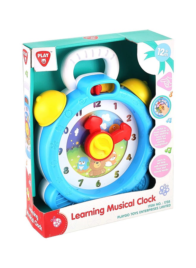 PLAYGO ساعة موسيقية تعليمية من بلاي جو – لعبة تعليم الوقت والموسيقى مع إضاءة - Image 2