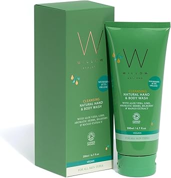 Willow Natural Aloe Vera Aromatic Herb Body Wash Gentle Cleanser for Sensitive Skin Creamy Foam CollagenBoosting Mango Nourishing Bilberry Hydrating Soothing NonDrying Formula - Image 4