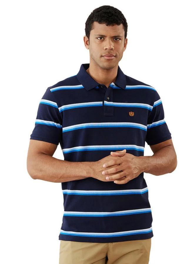 fahrenheit Fahrenheit Striped Polo T-shirt