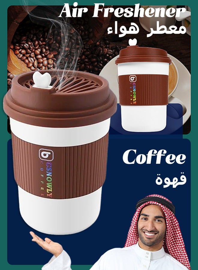 CSNOWLY Solid Air Freshner - Made with Plant Essential - Odor Eliminator - Gel Scent Freshener - Coffee Cup Shape - Solid Essential Oil - 220g - Image 1