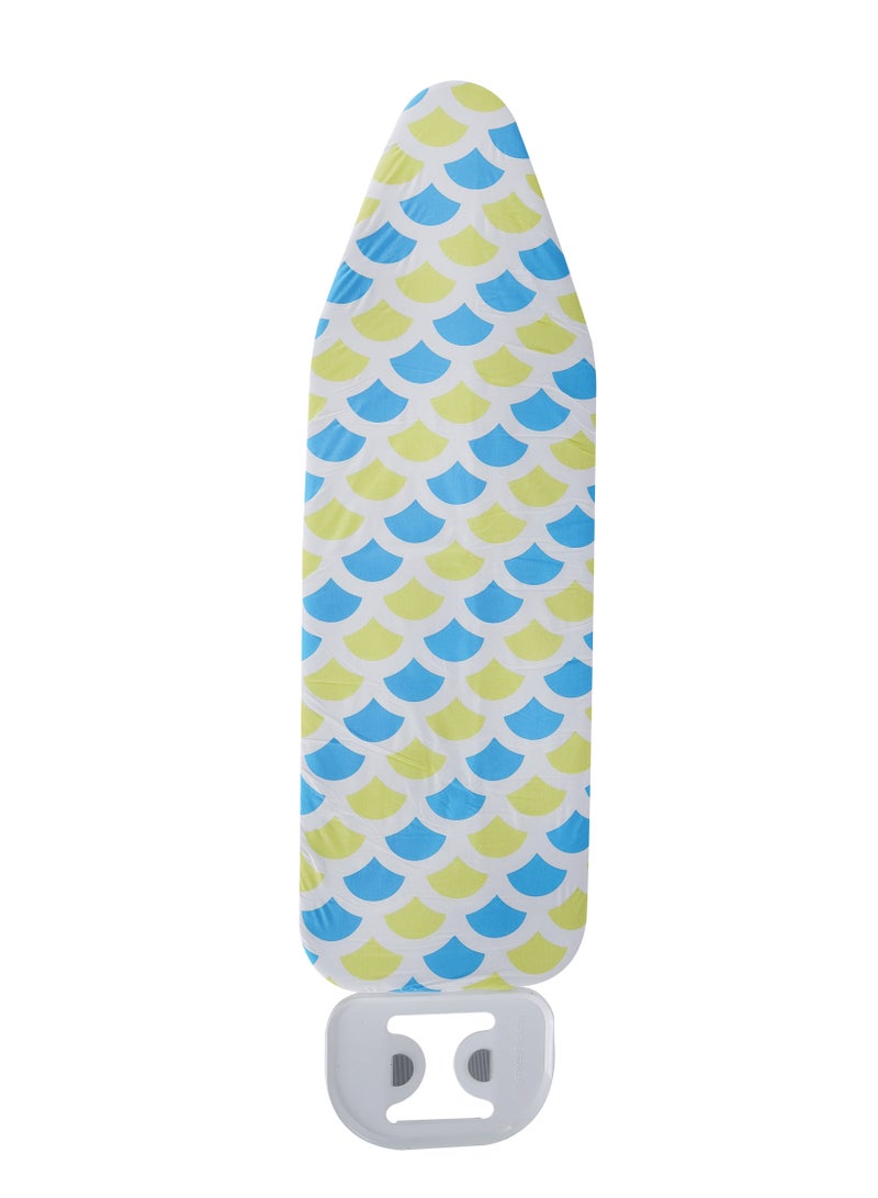 Royalford Ironing Board Cover, 132x40cm, RF10288 - Durable Heat Resistant Cotton Cover With 10mm Felt Padding for Large Size, Foldable Design, Non Slip Feet Assorted Colour and Design - Image 1