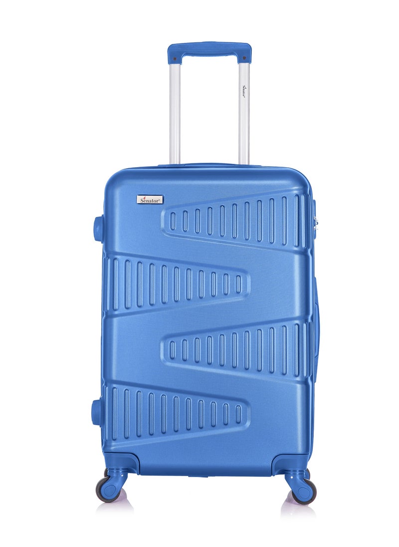 SENATOR - Hard Case Travel Bag Luggage Trolley For Unisex ABS Lightweight Suitcase with 4 Spinner Wheels KH1075 Pearl Blue - Image 1