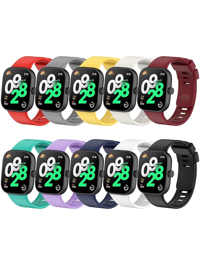 KASTWAVE 10 Straps Compatible With Redmi Watch 4 Smartwatch Watchband Xiaomi Band 8 Pro Straps Sport Breathable Silicone Strap For Redmi Watch 4 And Xiaomi Band 8Pro Women Straps Men S Bands - Image 1