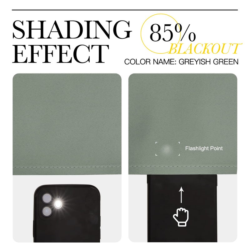 NICETOWN Window Curtains Blackout Drapes - Thermal Insulated Solid Rod Pocket Blackout Curtains/Draperies for Living Room (Sage Green  One Pair  52 by 72-Inch) - Image 5