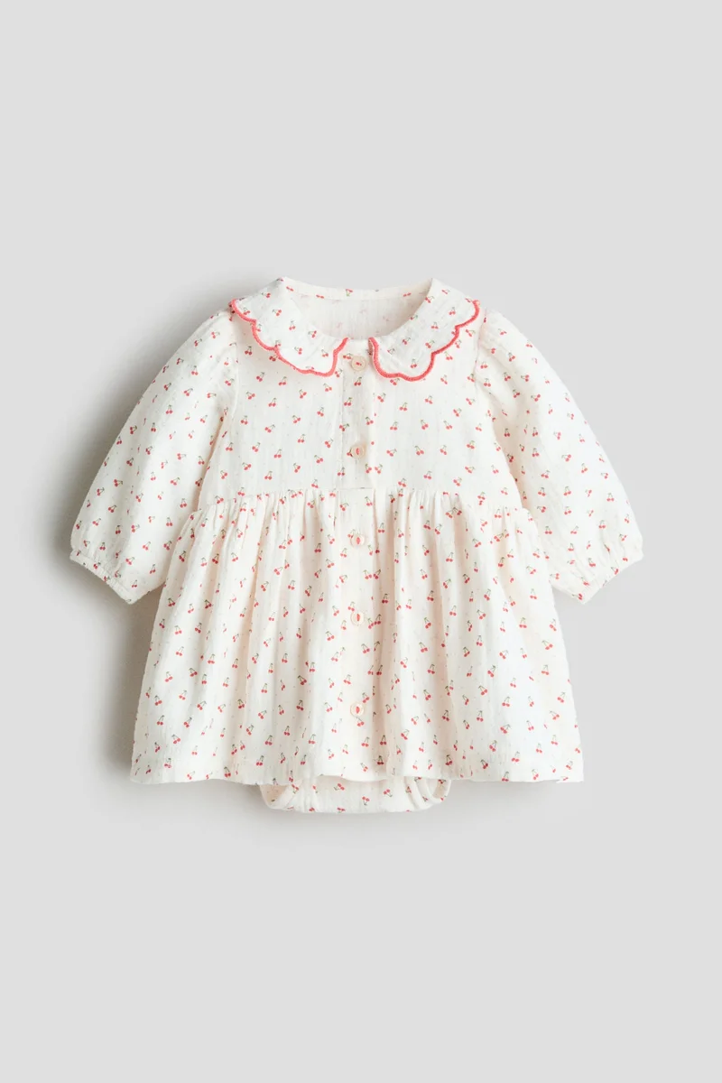 اتش اند ام فستان من قطن الموسلين