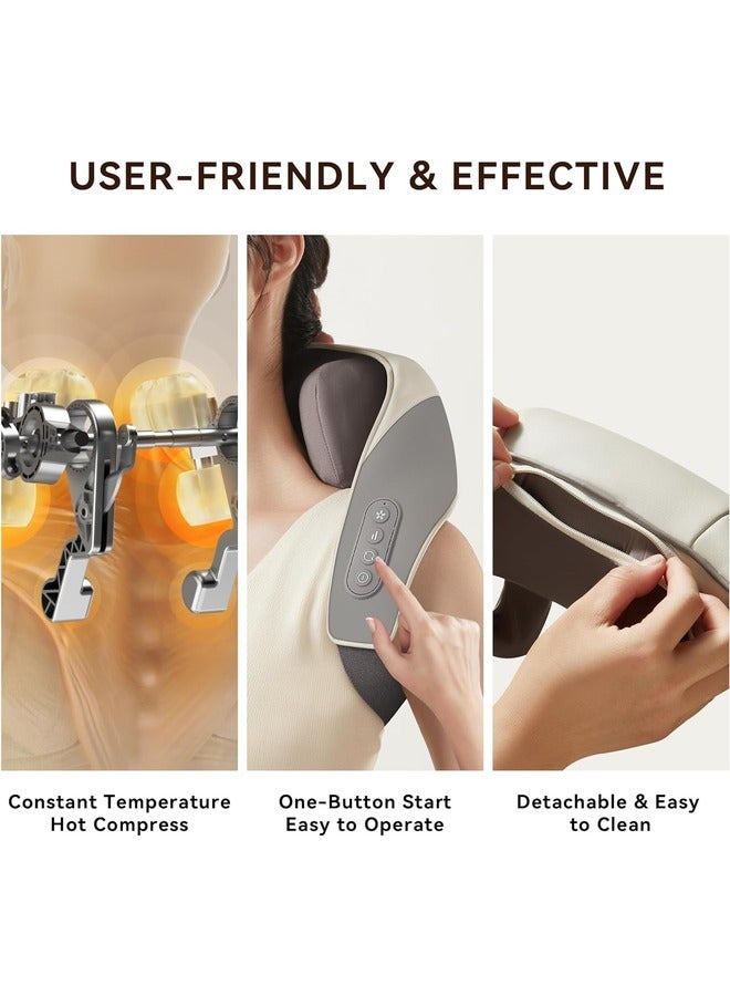 ELTRAZONE "Multicolor Mini Neck Massager with Heat – Electric Deep Tissue Kneading Massager for Neck, Back, Shoulders, and Legs – Ideal for Pain Relief and Relaxation" - Image 4