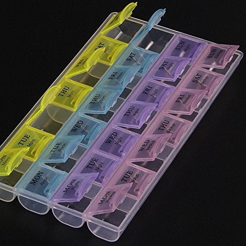 Iktu Weekly 28 Day Tablet Pill Box Holder Medicine Storage Organizer Case Container (Pack of 2) - Image 4