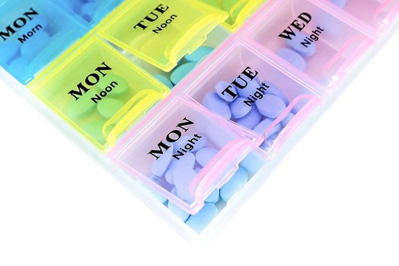 Iktu Weekly 28 Day Tablet Pill Box Holder Medicine Storage Organizer Case Container (Pack of 2) - Image 5