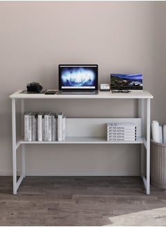 AnneFish 100*45*72cm Computer Desk Home Office Writing Study Desk Modern Simple Style Laptop Table With Storage Board  - Image 4
