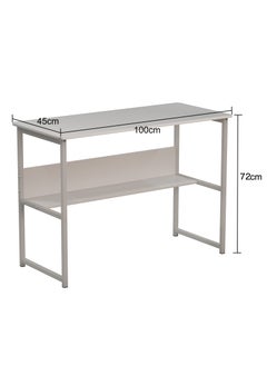 AnneFish 100*45*72cm Computer Desk Home Office Writing Study Desk Modern Simple Style Laptop Table With Storage Board  - Image 2