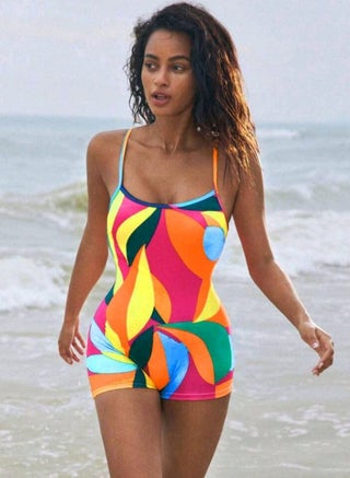 Swim SPRTY 1pc Women's shein  Multi-Color Block Random Print Pattern Beach Sports Romper Jumpsuit Swimsuit Summer - pzsku/Z399996B95B8040AA630FZ/45/_/1740832805/554ba9ff-4235-44ce-a9c5-0ac9bcb217de