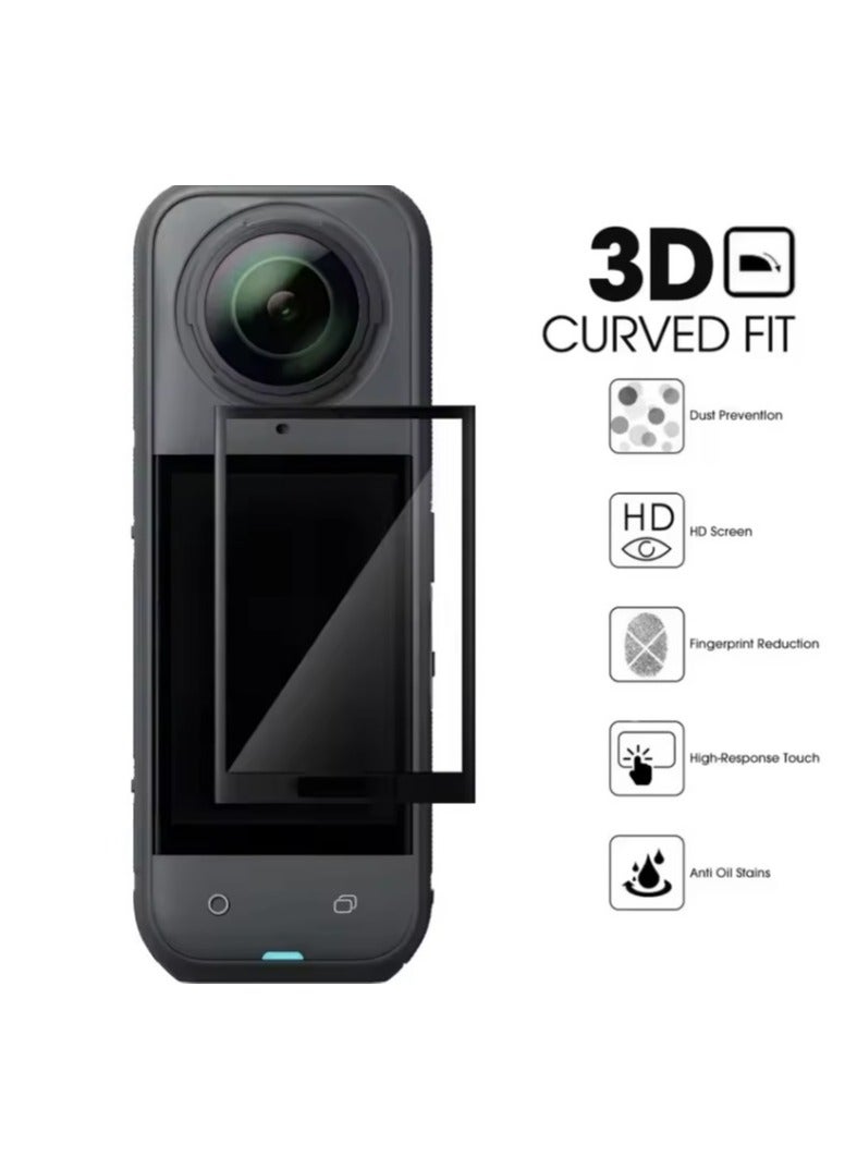 Generic 2 in 1 Silicone Base Suit for Insta360 X5/X4 Accessories,Silicone Stand Base+Tempered Glass Screen Protector for Insta360 X4 / X5 Accessories  - Image 5