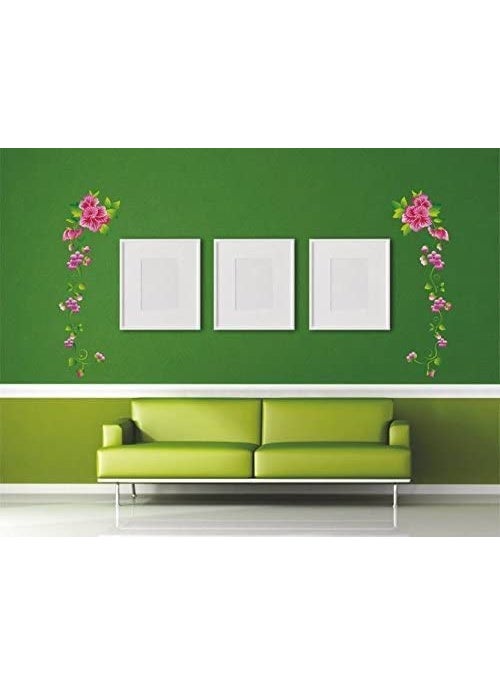 Decals Design Decals Design 'Flower Vines' Wall Sticker (PVC Vinyl, 70 cm x 25 cm, Multicolour)  - Image 5
