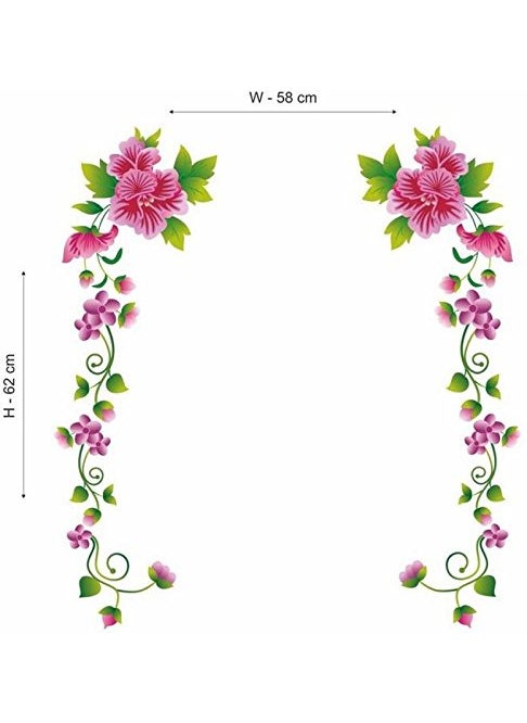 Decals Design Decals Design 'Flower Vines' Wall Sticker (PVC Vinyl, 70 cm x 25 cm, Multicolour)  - Image 3