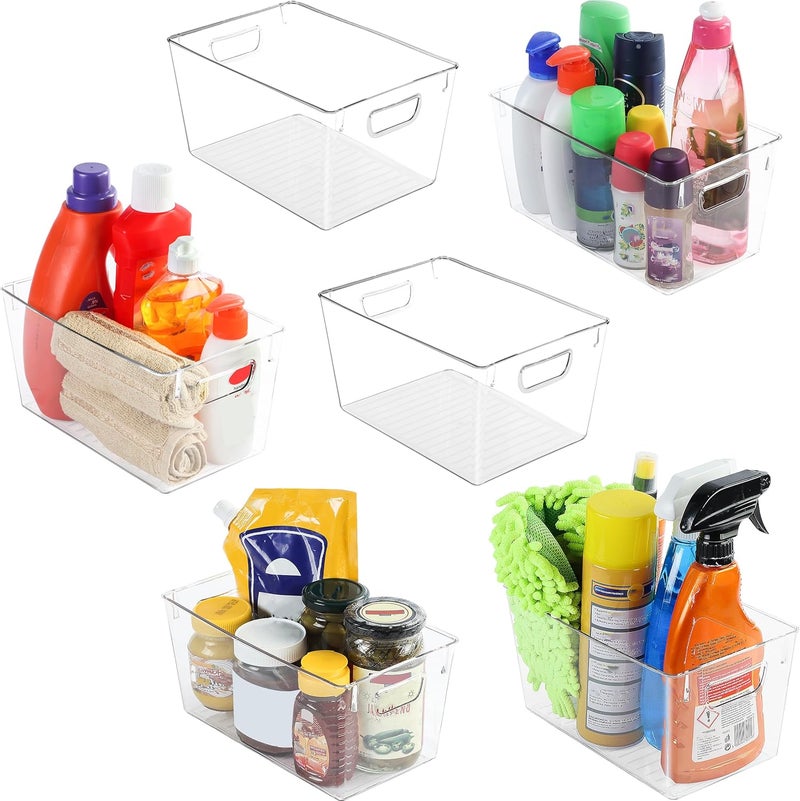 Utopia Kitchen Clear Organizer or Storage Bins - 6 Pack Pantry Organizers and Storage Bins - Medium Clear Storage Containers for Organizing Fridge, Kitchen Organization - Image 1
