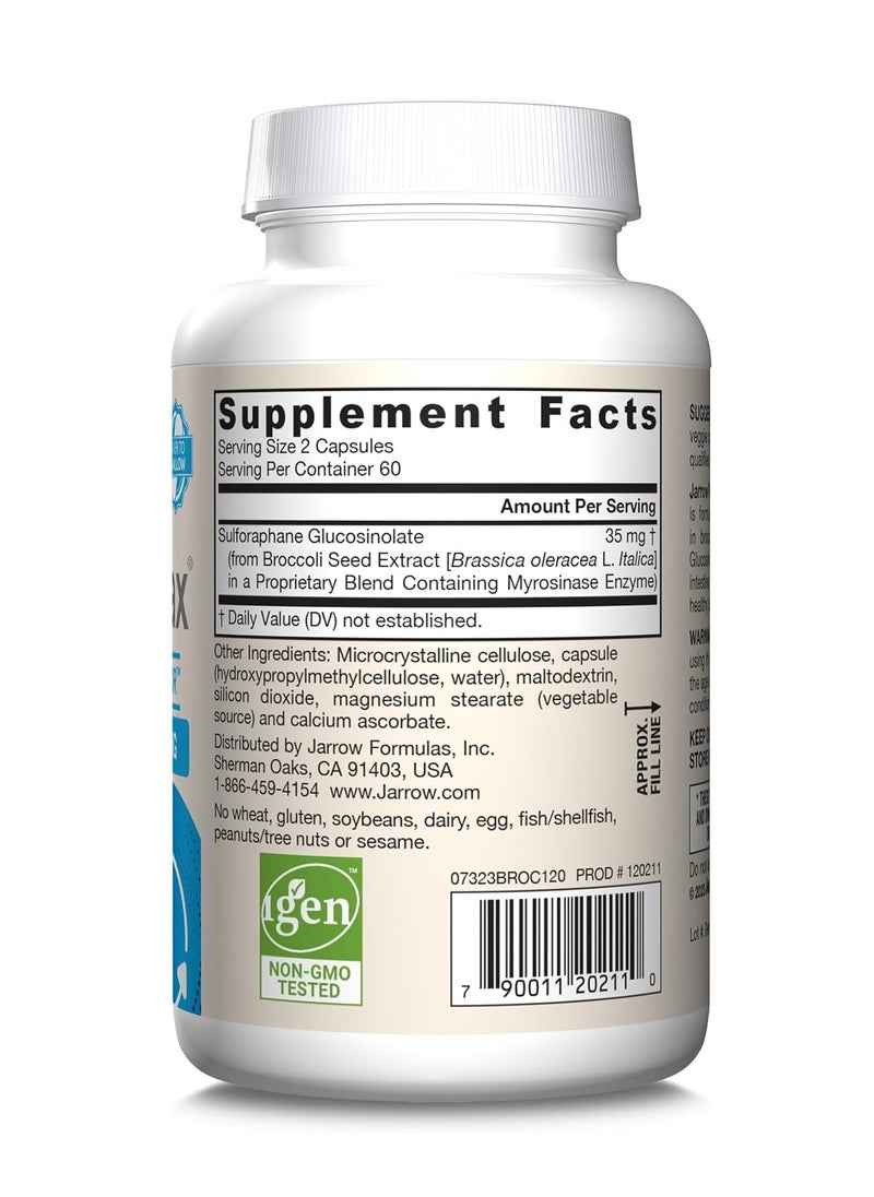 jarrow formulas - BroccoMax Sulforaphane Generator 35 mg With Sulforaphane Glucosinolate and Myrosinase, Dietary Supplement for Liver Health Support, 120 Delayed Release Veggie Capsules, 60 Day Supply - Image 1