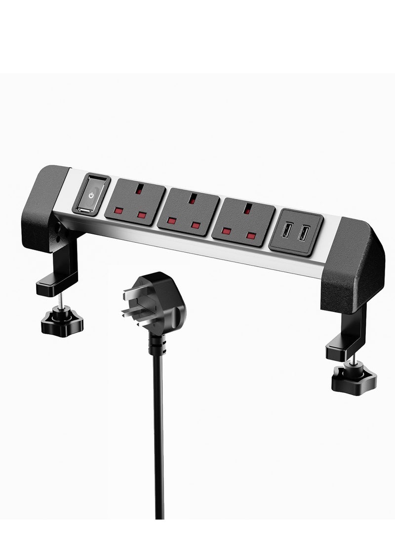 مقبس سطح المكتب القياسي لسطح المكتب من Demu UK - مقبس شحن سريع USB متعدد الوظائف 2M خالٍ من المثقاب - Image 2