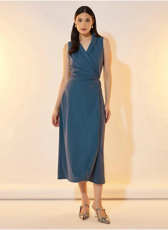 Take Two Sleeveless Wrap Dress